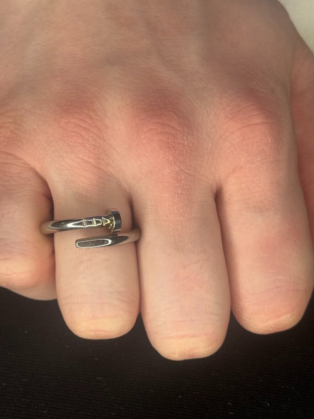 Gold & Silver Nail Wrap Ring Set (2 Rings)